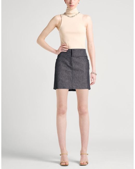 Courreges Gray Denim Skirt Cotton