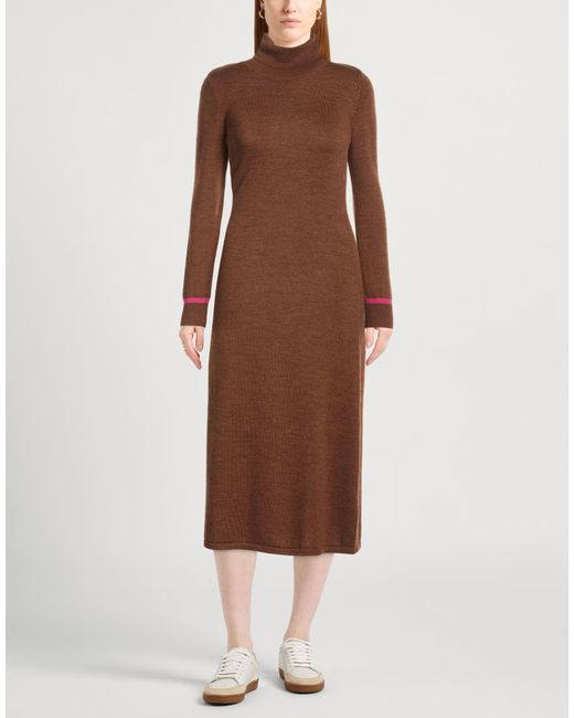 Ines De La Fressange Paris Brown Midi Dress