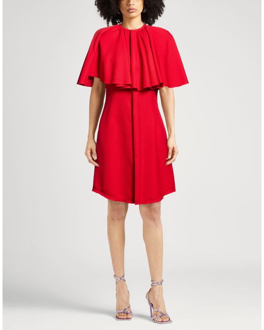 AMI Red Mini Dress Virgin Wool