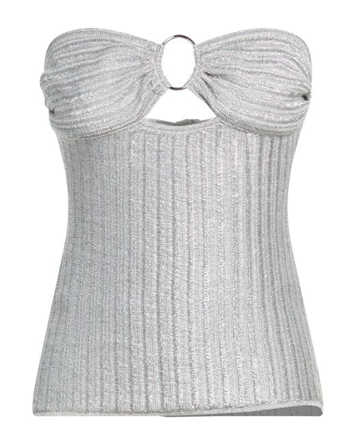 Tom Ford Gray Top Cotton, Virgin Wool, Polyester
