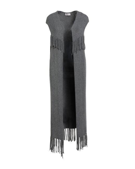 Motel Gray Cardigan Viscose, Polyester, Nylon