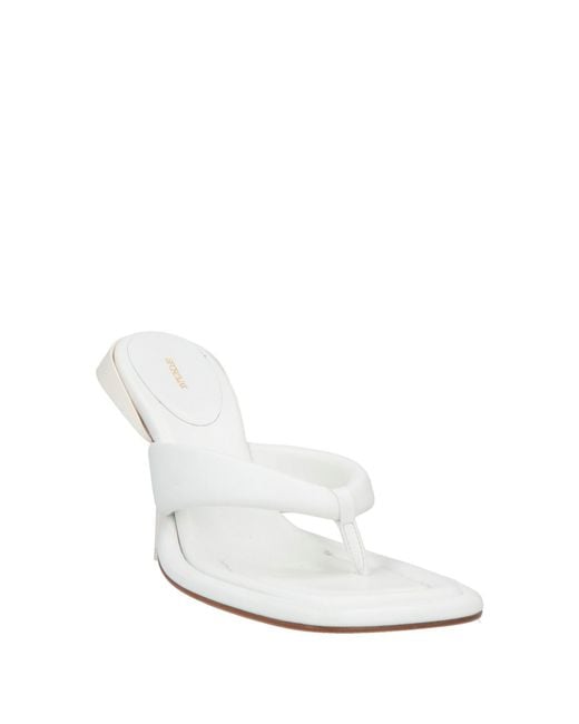 Sportmax White Thong Sandal Leather
