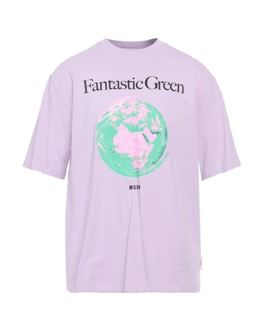 MSGM Pink T-shirt for men