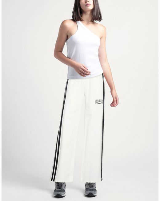 Gaelle Paris White Pants Cotton, Polyamide, Elastane