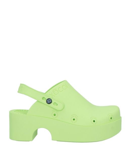 XOCOI Green Mules & Clogs