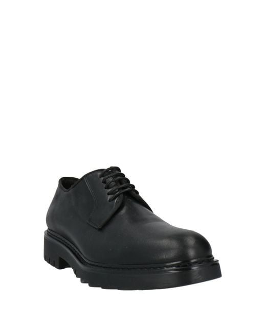 Exton Black Lace-Up Shoes Leather for men