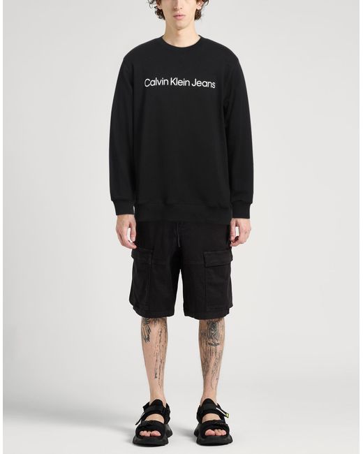 Calvin Klein Black Sweatshirt Cotton for men