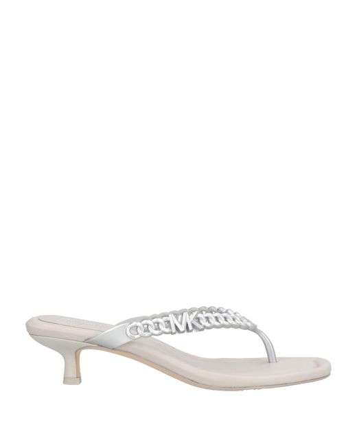 MICHAEL Michael Kors White Thong Sandal