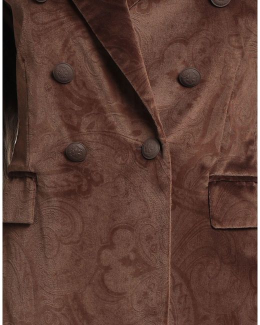 Circolo 1901 Brown Blazer Cotton, Elastane