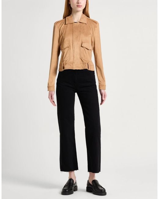 Siste's Natural Camel Jacket Polyester, Elastane