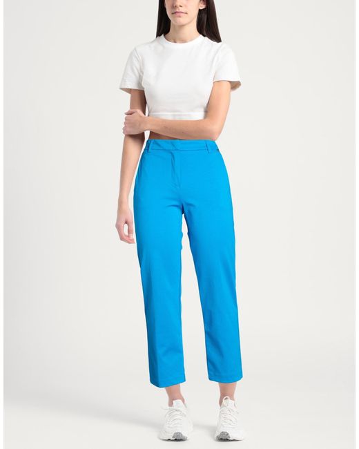 Kaos Blue Pants Cotton, Polyester, Elastane