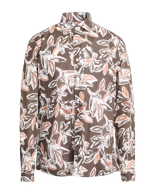 BRANCACCIO Men's White Shirt Cotton