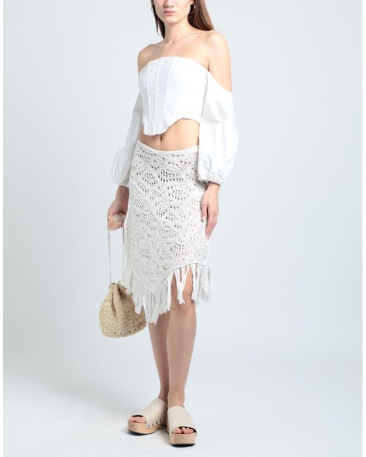 Fabiana Filippi White Midi Skirt