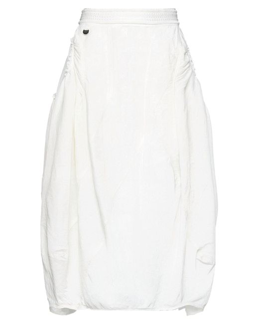High Midi Skirt in White | Lyst