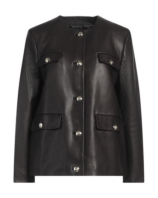 Anine Bing Black Jacket Lambskin