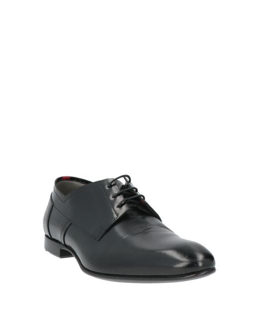 HUGO Black Lace-Up Shoes Leather for men