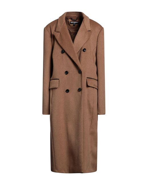 Manteau long Karl Lagerfeld en coloris Brown