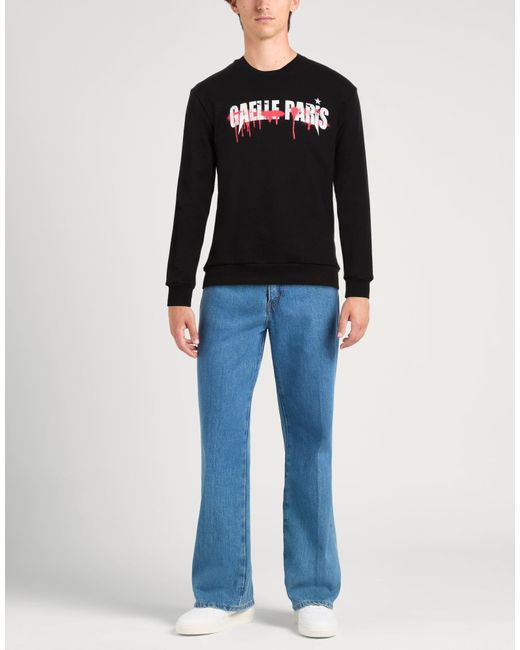 Gaelle Paris Black Sweatshirt Cotton for men