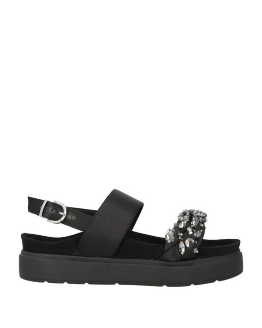 Luciano Barachini Black Sandals Textile Fibers