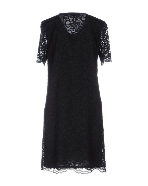 P.A.R.O.S.H. Lace Short Dress in Black - Lyst