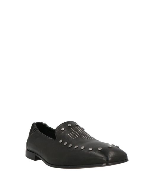 MICH SIMON Black Loafers Leather for men