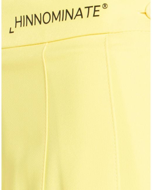 hinnominate Yellow Mini Skirt Polyester, Elastane