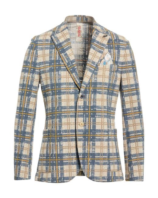 Bob Blue Slate Blazer Cotton, Polyester, Elastane for men