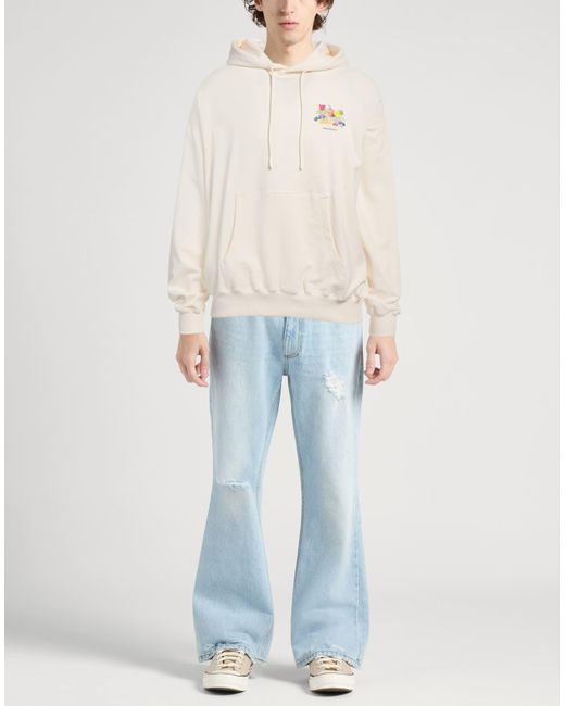Drole de Monsieur White Cream Sweatshirt Cotton for men