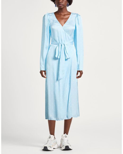 ROTATE BIRGER CHRISTENSEN Blue Midi Dress