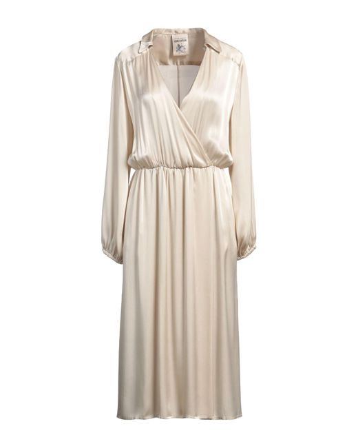 Semicouture Natural Midi Dress
