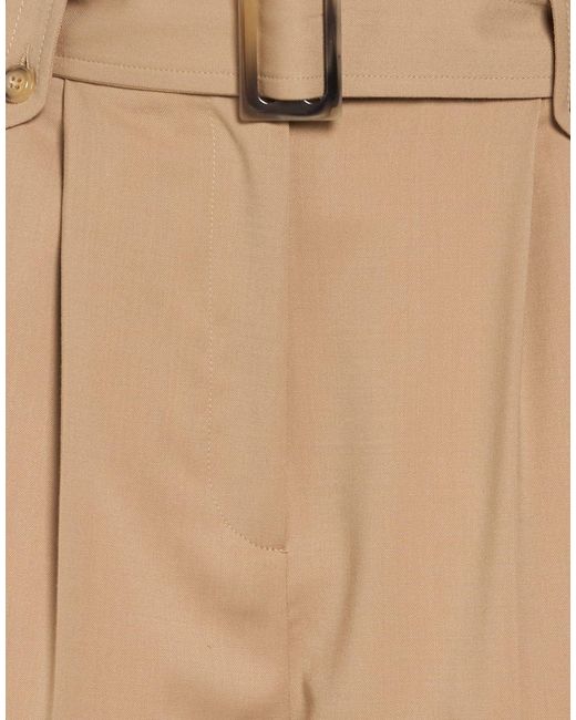 Barbara Bui Natural Camel Pants Polyester, Wool, Elastane