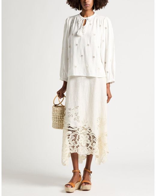 Ba&sh White Top Viscose, Linen