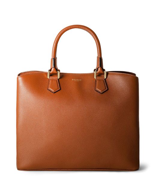Borsa A Mano di Serapian in Brown
