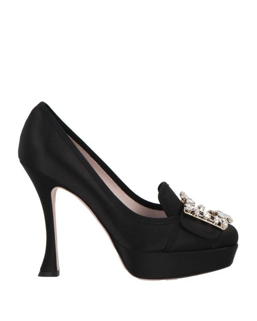 Roger Vivier Black Pumps Textile Fibers