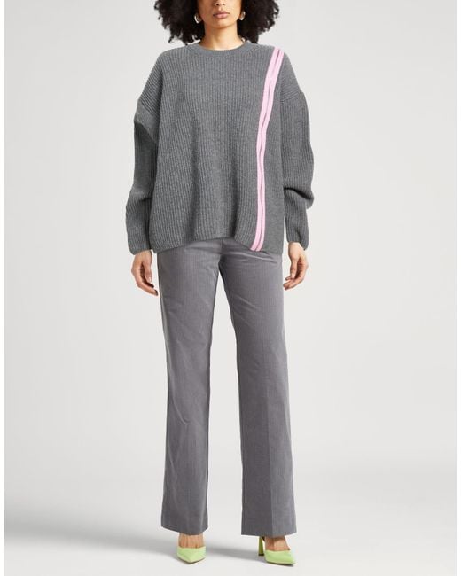 MSGM Gray Sweater Wool, Polyamide
