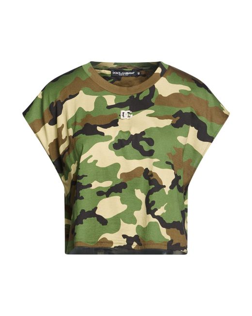 Dolce & Gabbana Green T-Shirt Cotton