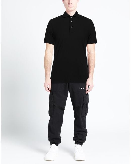 Lardini Black Polo Shirt for men