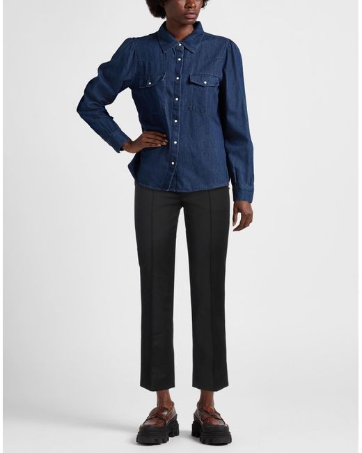 Sportmax Black Pants Cotton, Polyamide, Elastane
