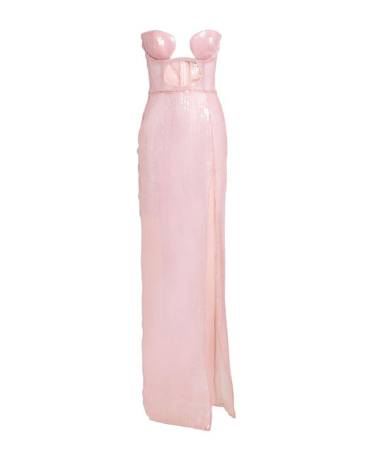 Nensi Dojaka Pink Maxi Dress
