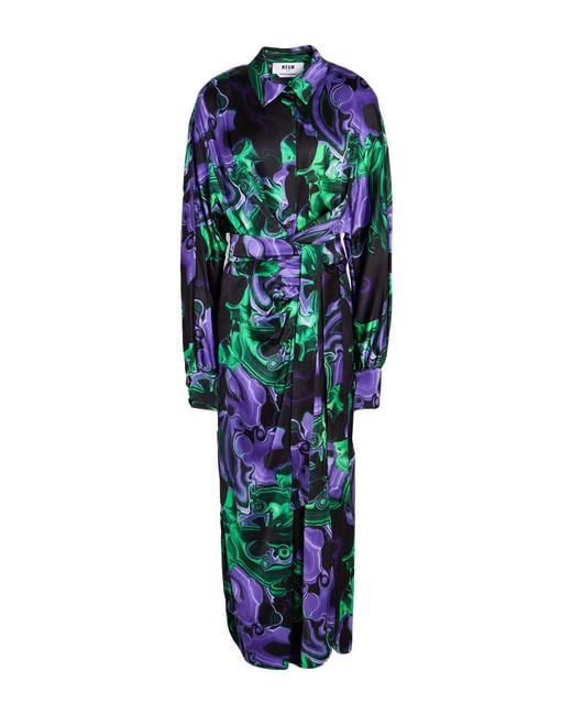 MSGM Blue Midi Dress