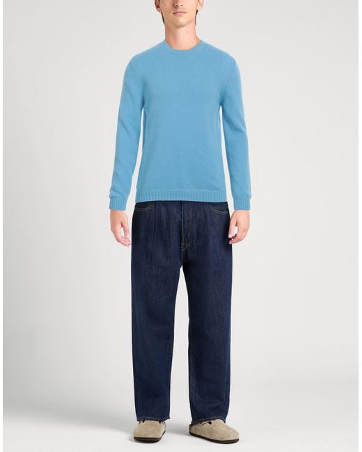 Mp Massimo Piombo Blue Sweater Merino Wool for men
