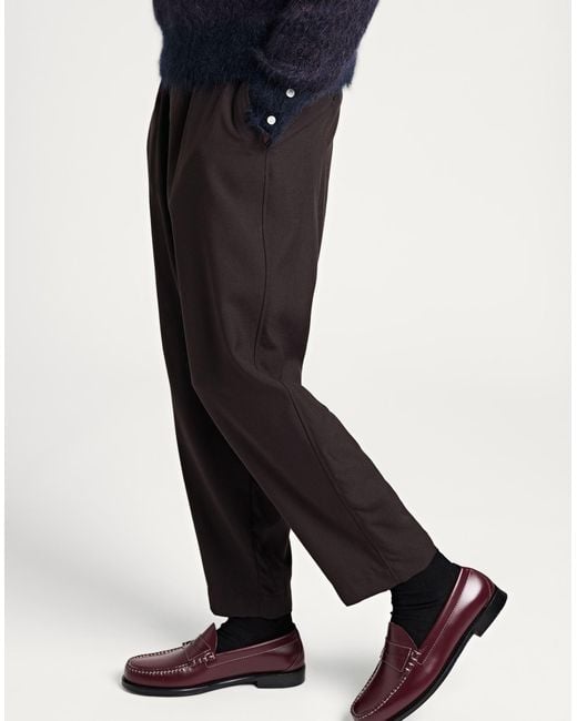 G.H.BASS Purple Burgundy Loafers Leather for men
