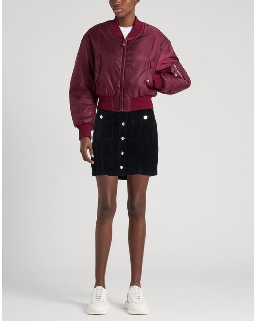 Ba&sh Black Mini Skirt Cotton, Elastane