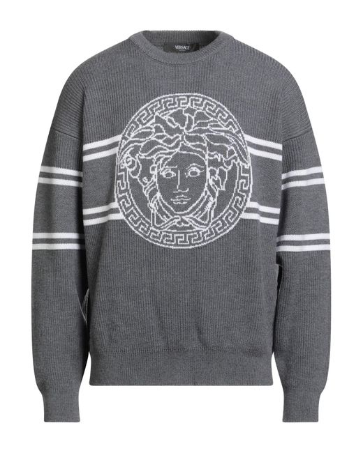 Versace Gray Sweaters for men