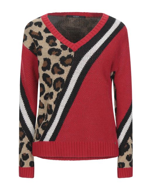 Guess Synthetic Sweater in Red - Lyst