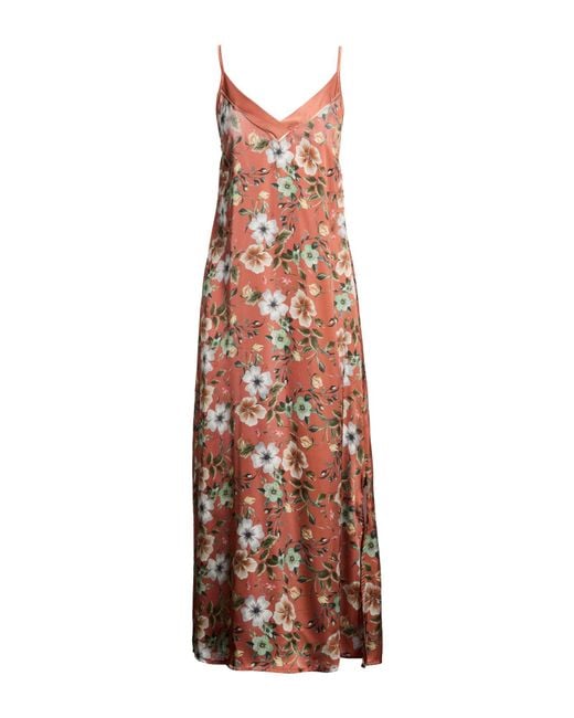 Liu Jo Brown Maxi Dress Polyester, Elastane