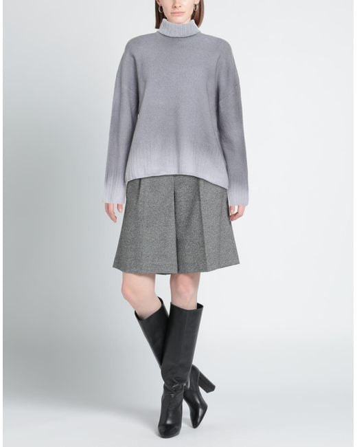 Aragona Gray Turtleneck Wool, Cashmere