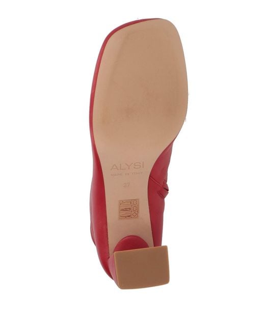 Alysi Red Ankle Boots