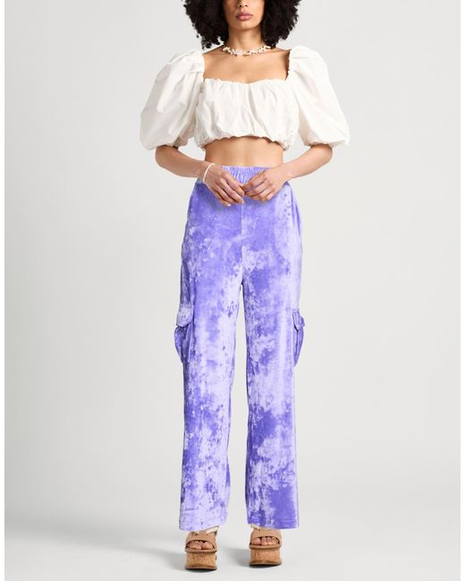 hinnominate Purple Pants Cotton, Elastane