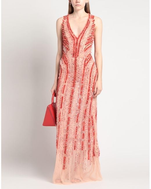 Robe longue Elisabetta Franchi en coloris Pink